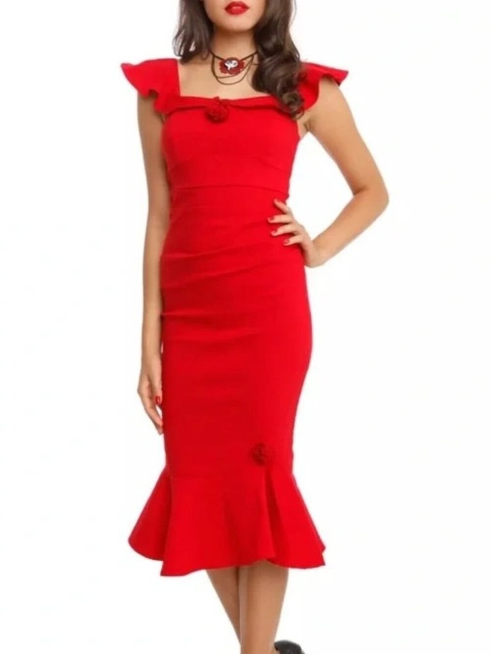 VTG Book of Life Hot Topic Fitted Red Dress Y2K 90s Sexy Women's M